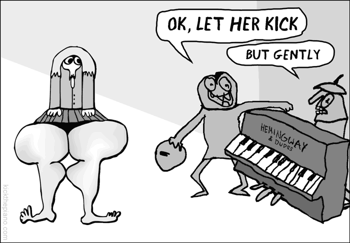 Let her kick. But gently
