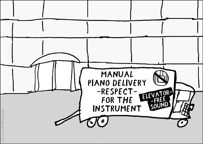 Manual piano delivery - respect for the instrument. Elevator-free sound
