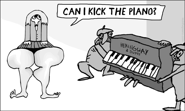 Kicky asks: can I kick the piano?