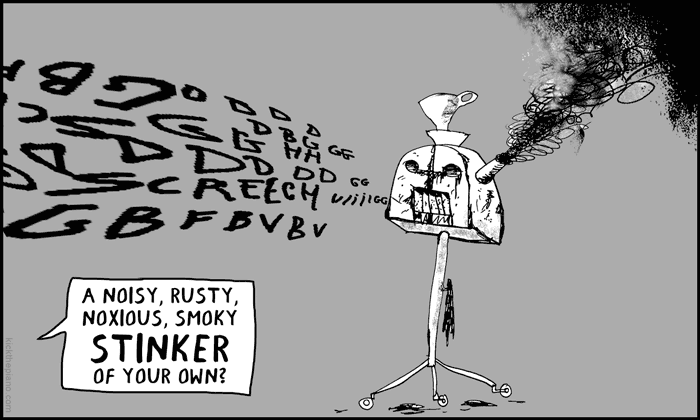 Rusty noisy smoky stinker