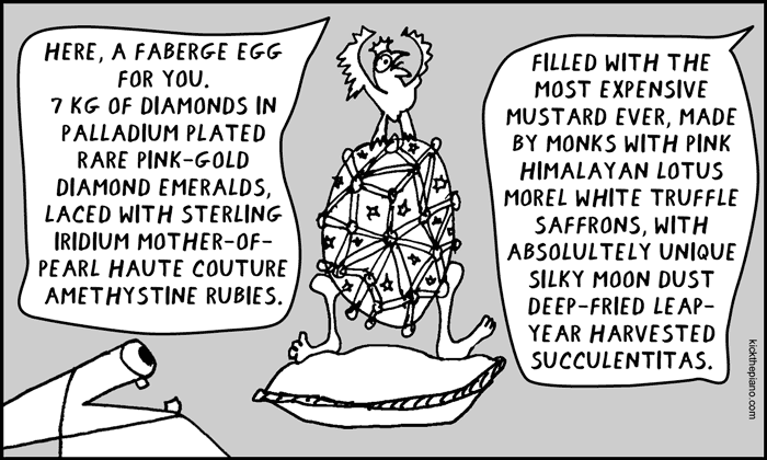 Babah Schwarzydzydza receives Faberge Egg as reward